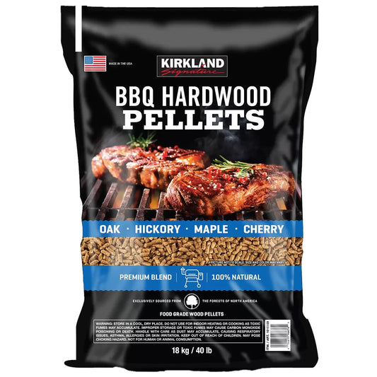 Kirkland Signature Premium BBQ Hardwood Pellets All Natural Hickory Smoker 18kg