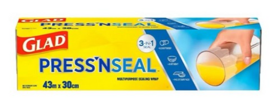 Glad Press 'N Seal Sealing Wrap Food Wrapping Cover Multipurpose 30CM x 43M