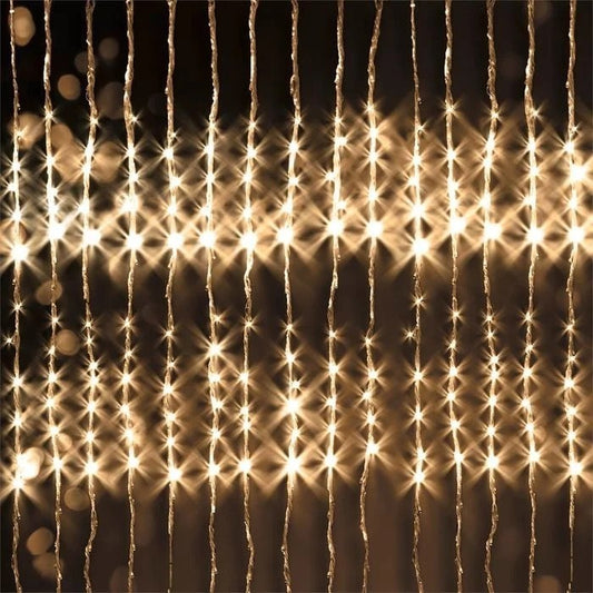 Lytworx Christmas 600 LED Lights String Waterfall Decor Low Voltage Warm White