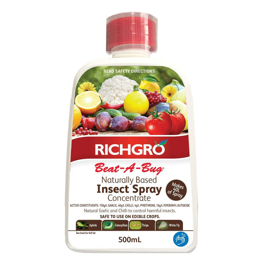 Richgro Insect Spray Beat A Bug Naturally Based Liquid Concentrate 500ml