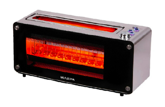 Maxim 2 Slice Toaster Electric Oven Heater Glass Bread Bagel Jaffle Defrost