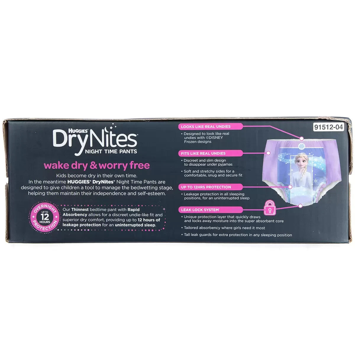 Huggies Nappies Pant 4-7 Years DryNites Girls Night Time Pants 2 x 27 Disposable