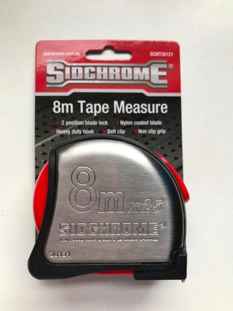 Sidchrome 8M Measuring Tape Flexible Measure Metric Ruler Retractable Roller