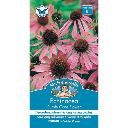 Mr Fothergill's Echinacea Purple Cone Flower Garden Lawn Yard Flowers 50 Seeds