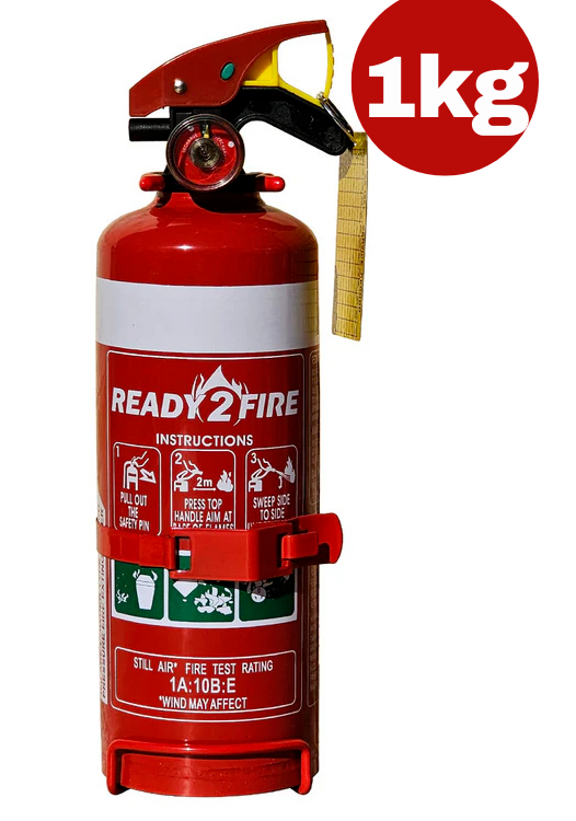 Ready2Fire Fire Extinguisher 1kg with Bracket ABE Dry Powder Car Home Caravan