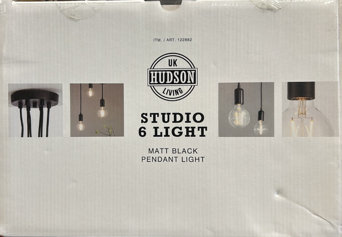 Hudson Living Studio Pendant Light Chandelier Kitchen Modern Lighting Ceiling