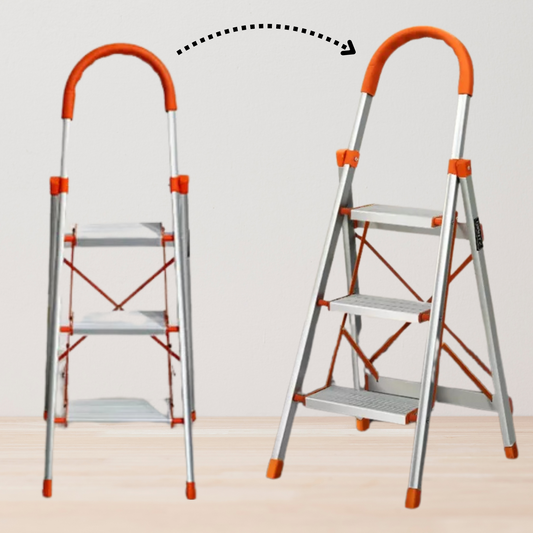 Katashi 3 Step Ladder Aluminium Multi Purpose Folding Light Weight Platform