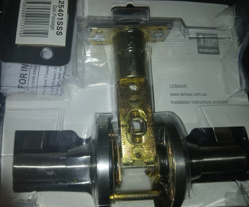 Ikonic Dali Passage Lever Satin Stainless Steel Door Knob Lock Handle Set