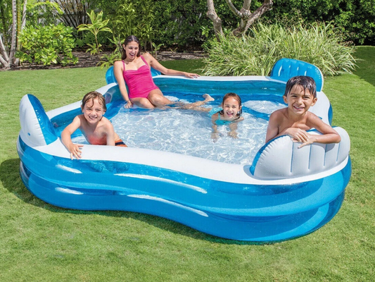 Intex 4-Seat Inflatable Family Pool – Above Ground Lounge