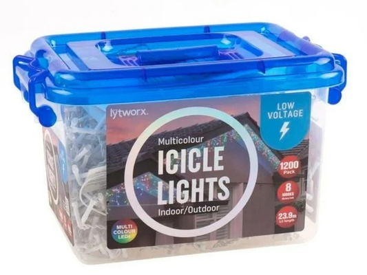 Lytworx Multicolour Icicle Lights – 1200 LED, 8 Functions