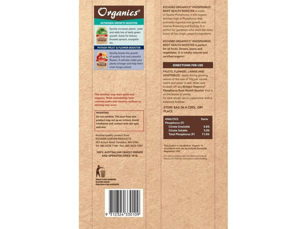 Richgro 2.5kg Organic Root Veggie Fertiliser