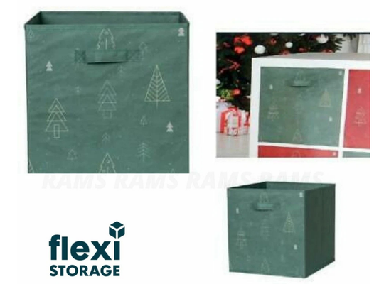 Flexi Canvas Storage Cube – Clothes, Toys & Books Organiser Bin, Portable