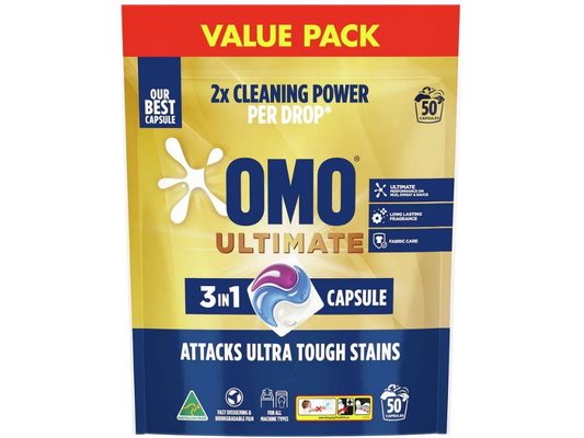 OMO Ultimate 3-in-1 Laundry Capsules – 100 Pack