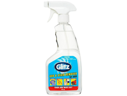 Glitz 500mL Goo & Stain Remover Spray – Label & Tape Residue Cleaner