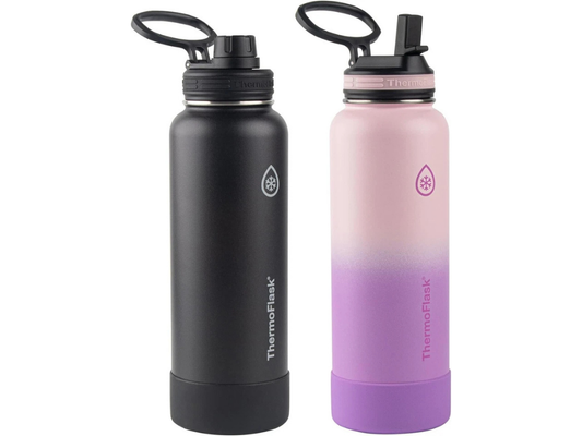2x ThermoFlask 1.2L Stainless Steel Vacuum Insulated Water Bottles
