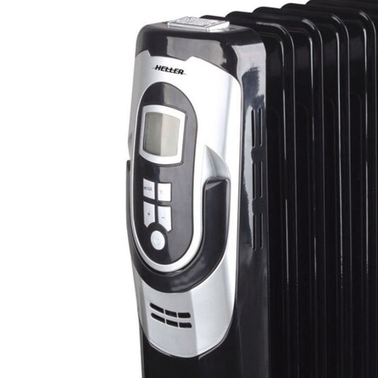 Heller 2400W Electric LCD Display 11 Fin Portable Floor Column Heater with WiFi