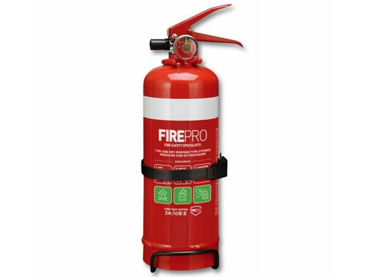 FirePro 1kg Dry Powder Fire Extinguisher with Bracket – Car, Boat, Home, Caravan