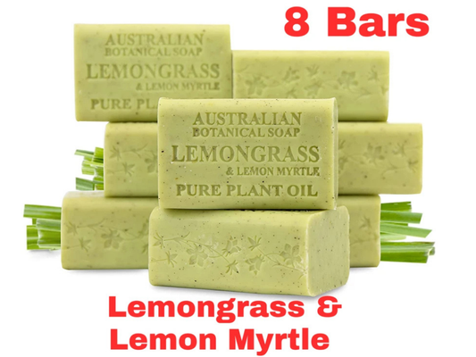 8x Lemongrass & Lemon Myrtle Body Wash Bars – 200g Each