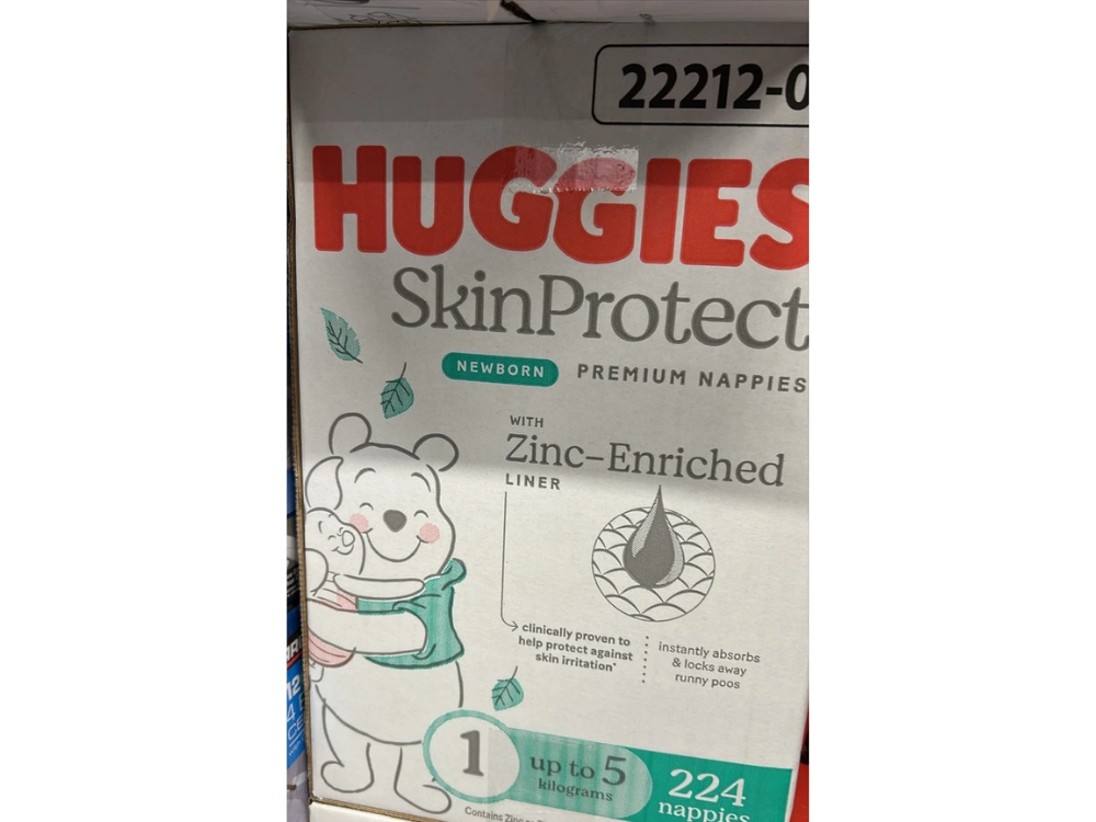 Huggies Newborn Nappies Size 1 – 224 Unisex Diapers Up to 5kg