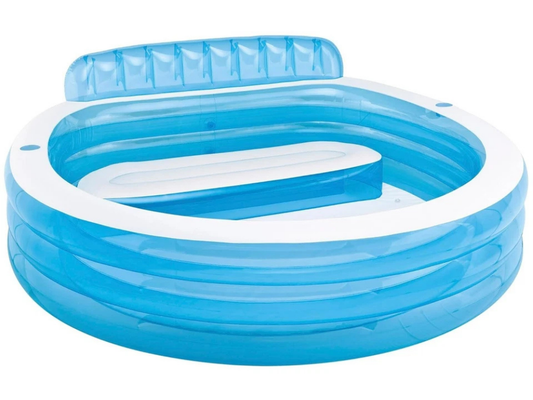 Intex Inflatable Family Pool with Seat & Backrest – 229x218cm