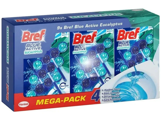 Bref Eucalyptus Rim Block Toilet Cleaner – 9 x 50g