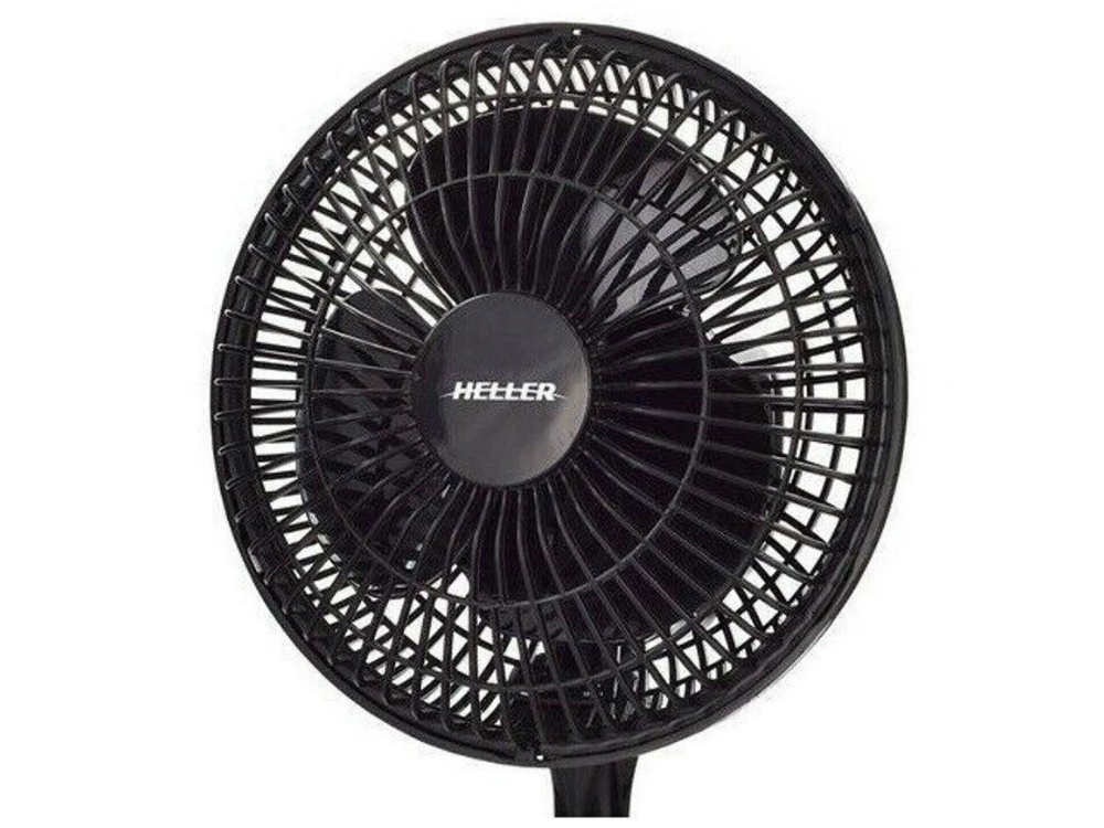 Heller 15cm Clip-On Desk Fan – Portable Personal Cooler, Black