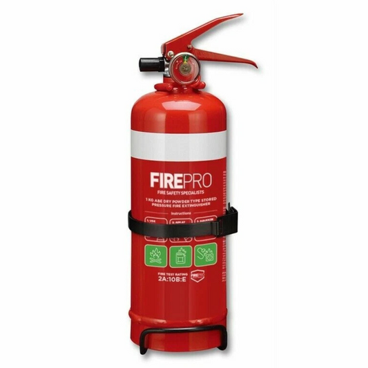 2 x FirePro 1kg Fire Extinguisher Dry Powder Car Boat Home Caravan W/ Bracket