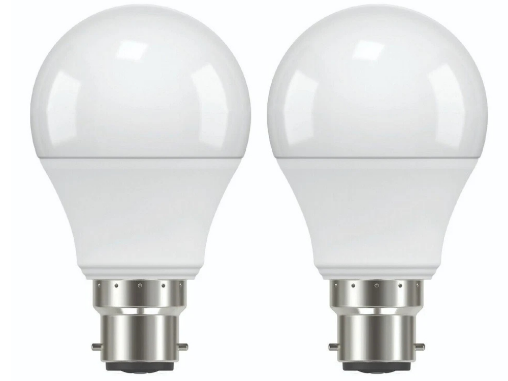 Luce Bella LED Globe A60 B22 8W Warm White – 2 Pack