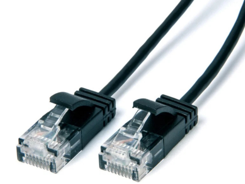 Laser Ultra Slim Cat6 Network Cable 2M – Black, NBN/LAN/Modem/Router