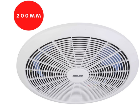 Arlec Ceiling Exhaust Fan – 200mm Electric Ventilation System