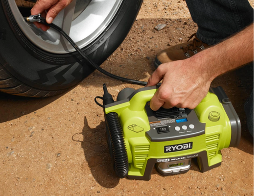Ryobi 18V One+ Cordless Inflator/Deflator – Tyres, Beds, Toys