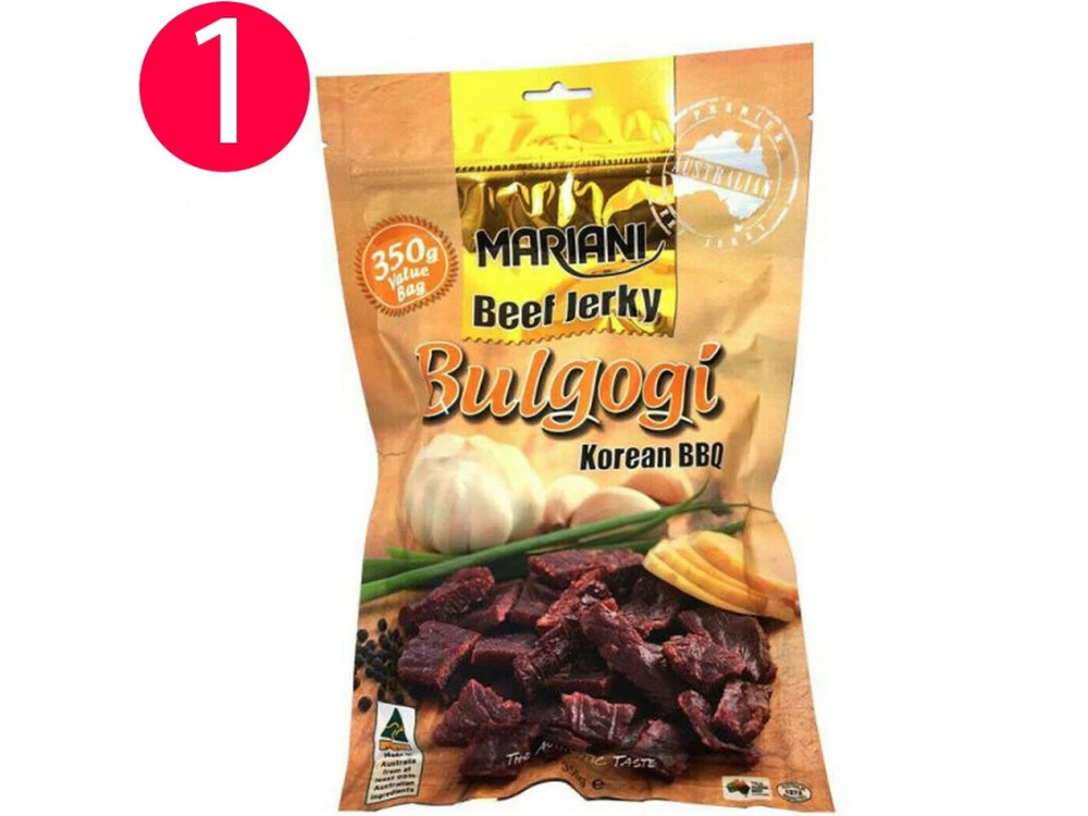 Mariani Bulgogi Beef Jerky – Authentic Korean BBQ Flavor, 350g Pack