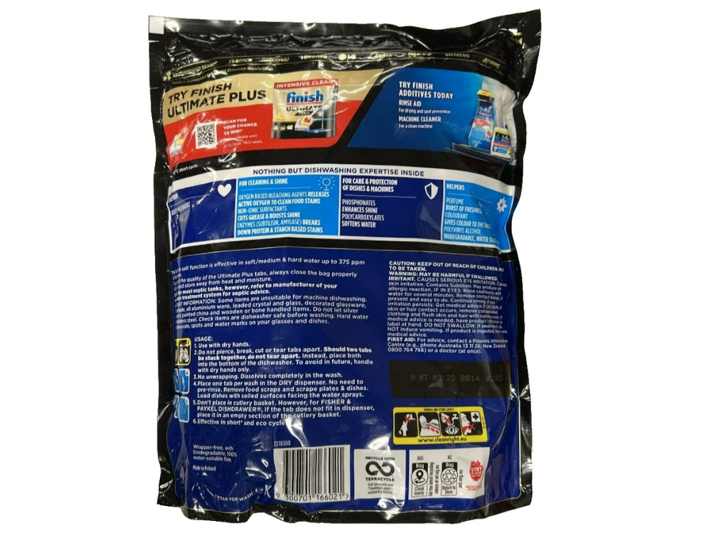 Finish Powerball Ultimate Plus Dishwasher Tabs – Lemon, 100 Count