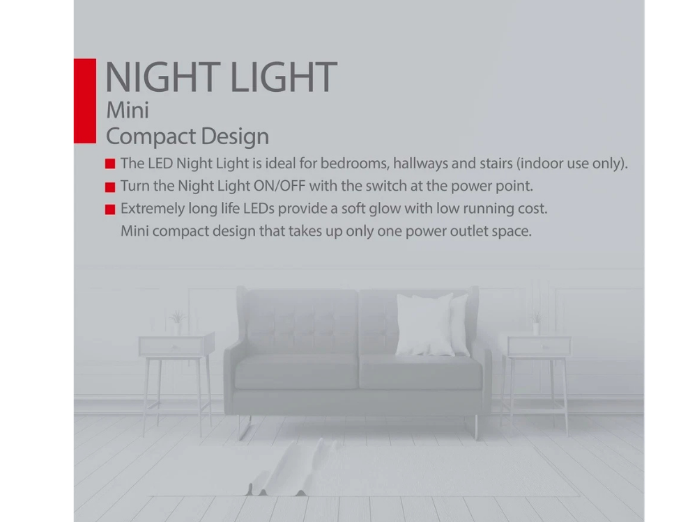 Arlec Mini LED Night Light 3 Pack – Plug-In