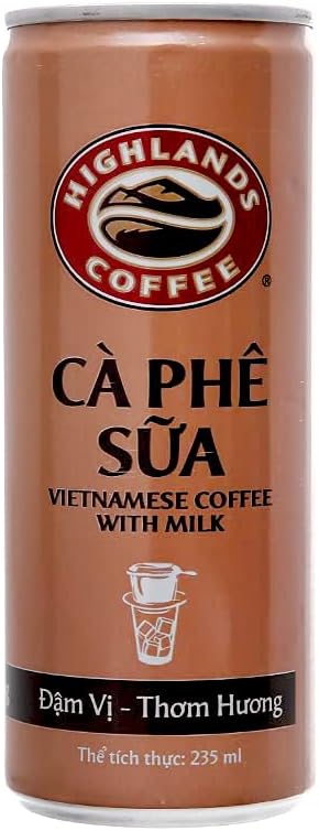 Highlands Vietnamese Coffee with Milk Ready to Drink Ca Phe Sua Pack of 12