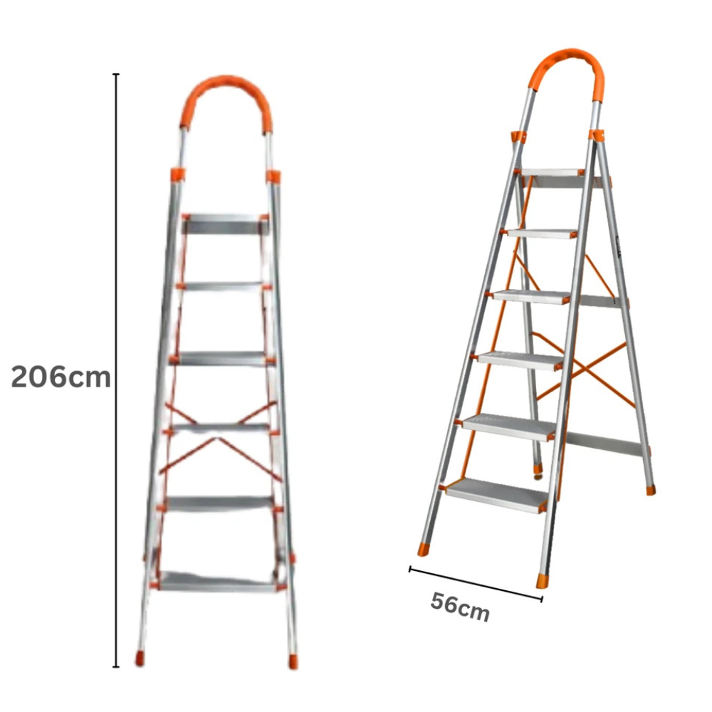Katashi 6 Step Ladder Aluminium Multi Purpose Folding Light Weight Platform