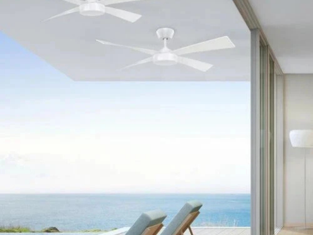 Brilliant 122cm Ceiling Fan – 4 Blades, White, 3 Speeds, 65W