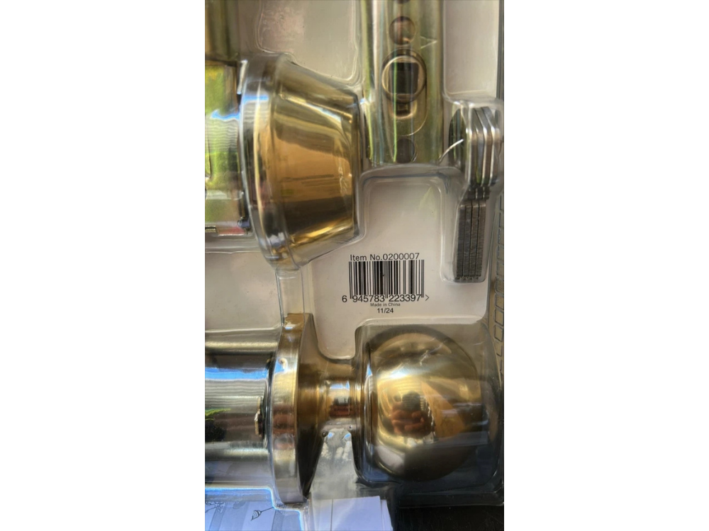 Ikonic Ruby Double Cylinder Deadbolt Entrance Set – Polished Brass