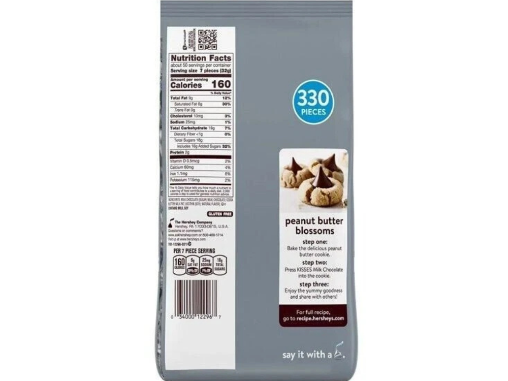 2x Hershey’s Kisses Milk Chocolate – Bulk Wrapped Sweets, 660 Pieces