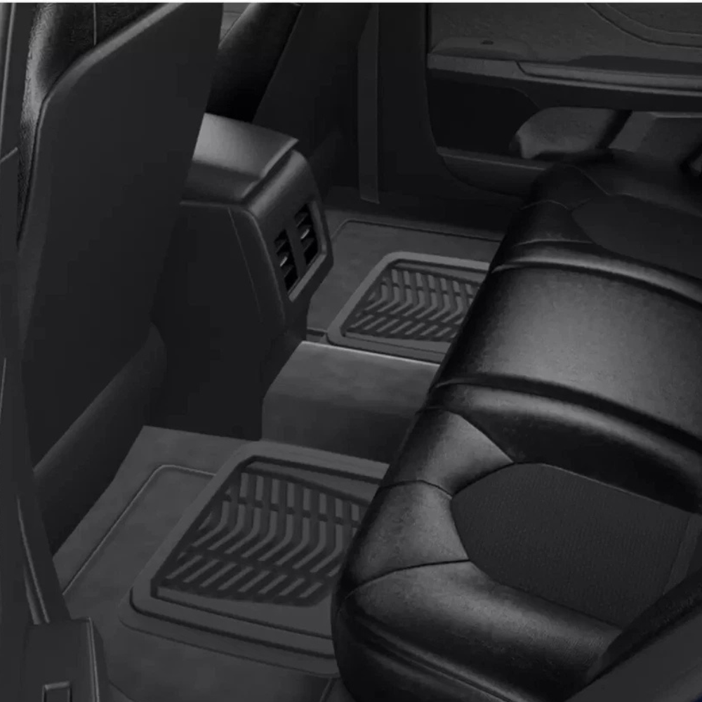 Michelin Car Floor Mats Universal Fit, 4PCS Carpet & Rubber Smart Trim
