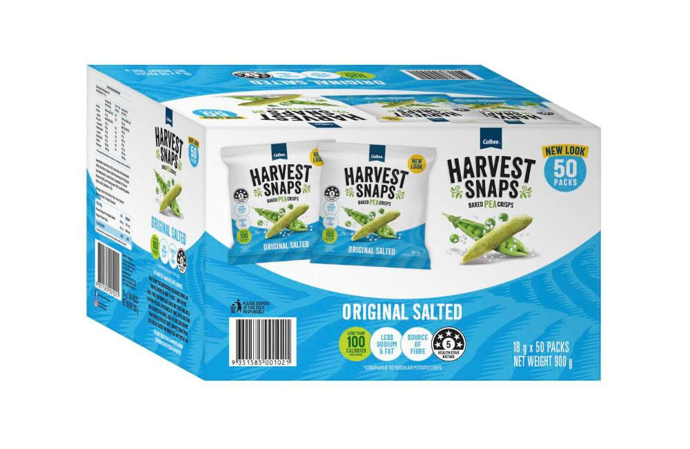 Calbee Harvest Snaps Pea Original Salted 50 Pack x 18g
