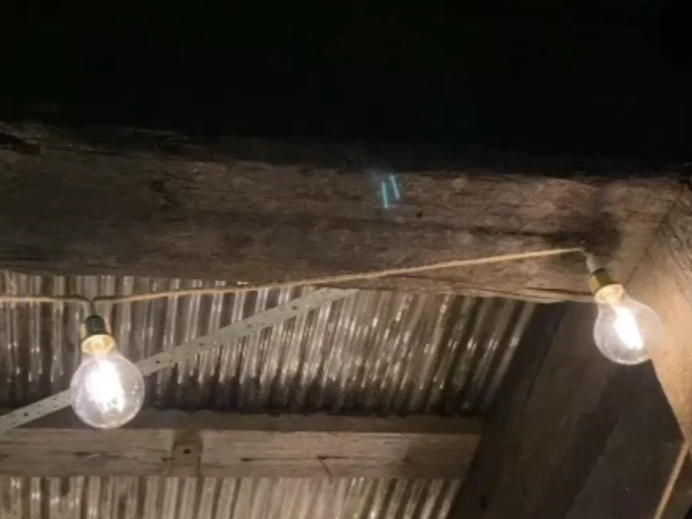 Lytworx Burlap Cord Xmas Lights – 10 Warm White LEDs, Connectable