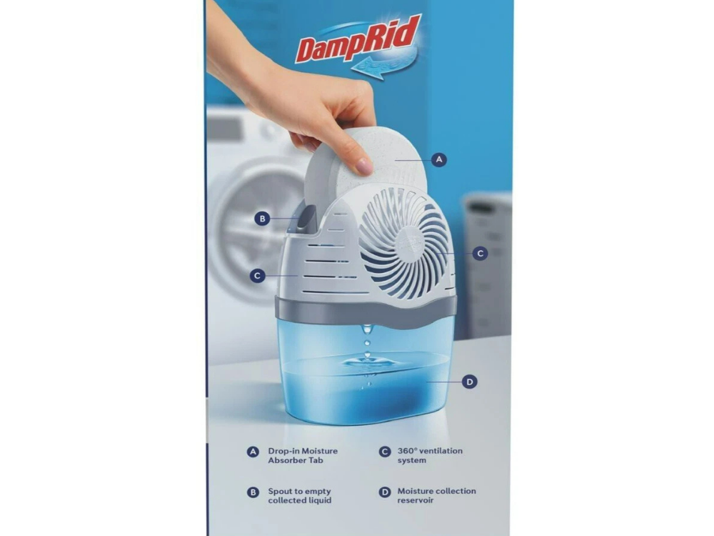 DampRid Drop-In Tabs – Moisture & Odour Control, Reusable