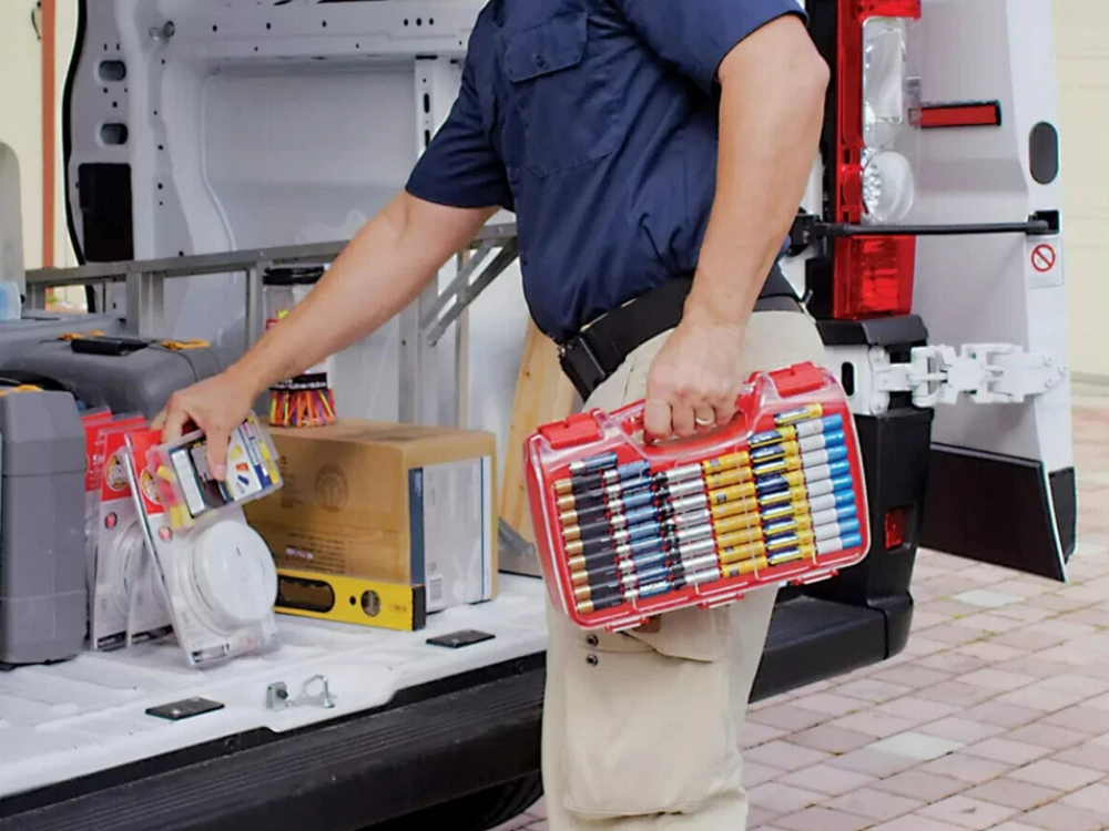 Battery Daddy Organizer Case with Tester – Battery Storage Box