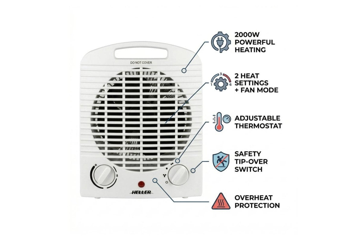 Heller Upright Fan Heater 2000W
