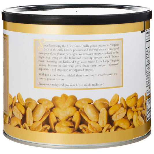 Kirkland Signature Super Extra Large Peanuts Roasted & Salted Virginia Variety Extra Crunchy