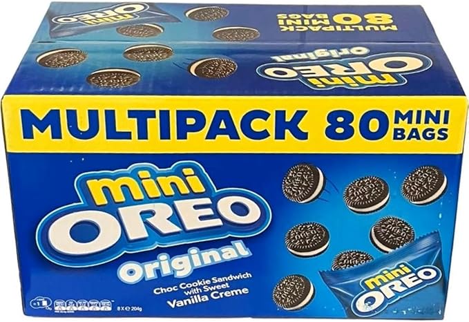 Oreo Mini Original Cookies, 80 Mini Bags, 1.632kg