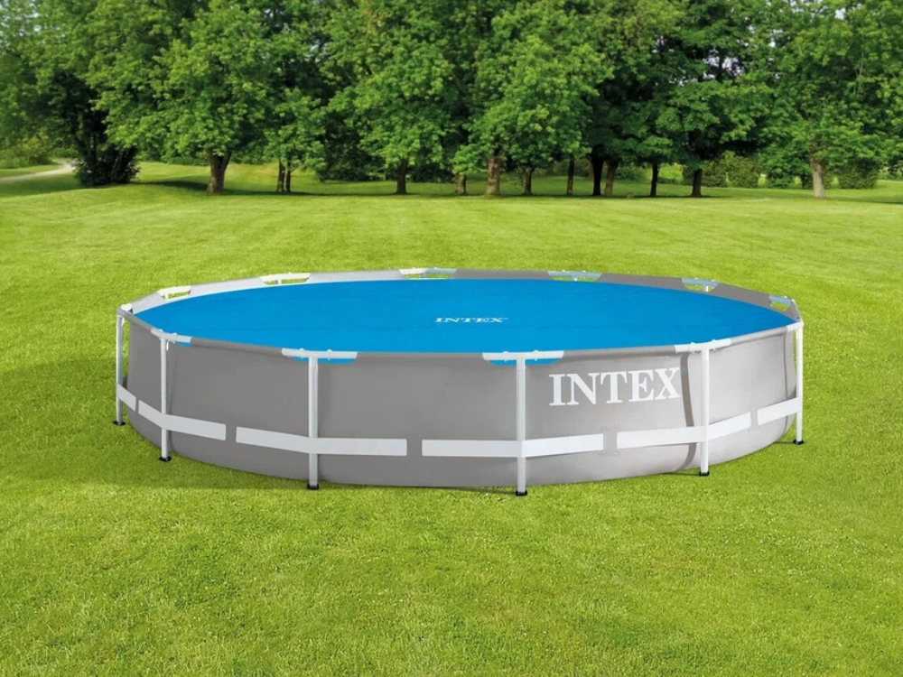 Intex 4.57m Round Above-Ground Pool Solar Cover – Outdoor Heating & Protection