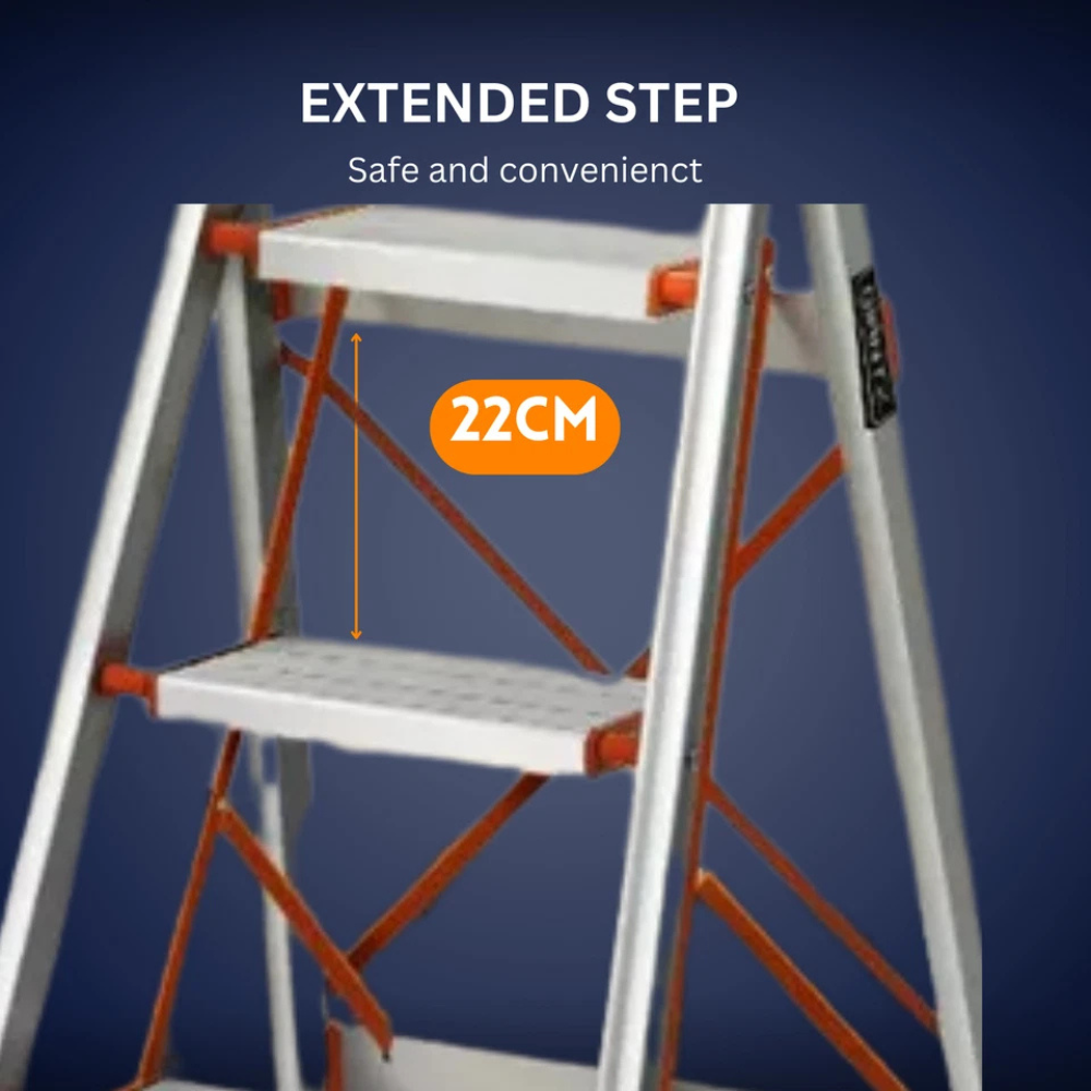 Katashi 6 Step Ladder Aluminium Multi Purpose Folding Light Weight Platform