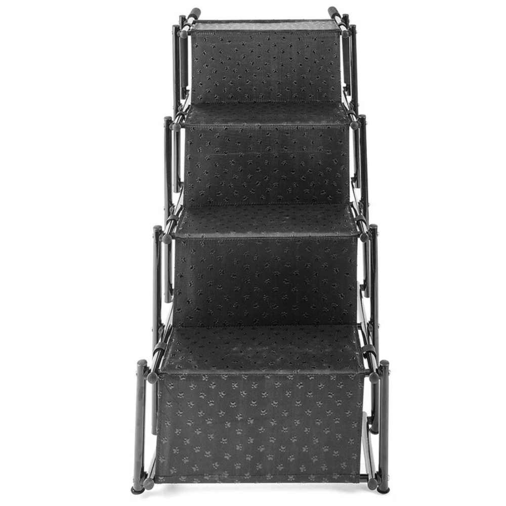 4 Steps Dog pet Ramp Car Ladder Adjustable Portable Height Folding Stairs